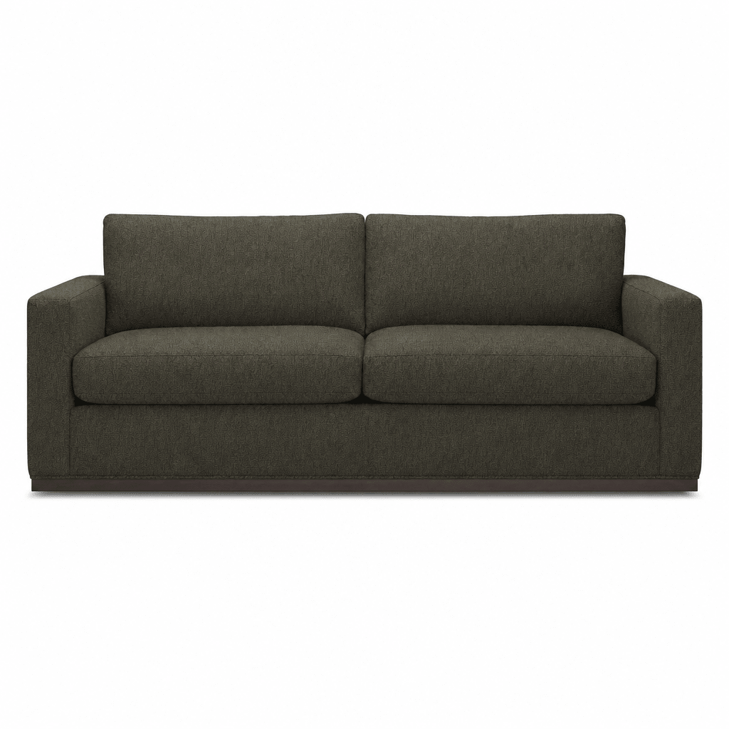 Byron Sofa in Sierra Olive front view - sofa by Stylus - Whats New Furniture Portland OR