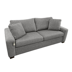 Cannon Queen Sleeper in Pewter side angle - Pacific Northwest queen sleeper sofa by Stylus - Whats New Furniture Portland OR