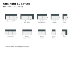 Connor Custom Sofa / Sectional configuration shot - custom sofa sectional by Stylus - Whats New Furniture Portland OR