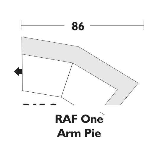 Ella one arm pie right facing piece - Stylus sectional component - Whats New Furniture