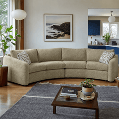 Ella Sectional Sofa in Wooly Mammoth styled in a Portland home - Whats New Furniture