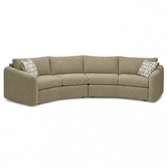 Ella Sectional Sofa in Wooly Mammoth front view - sectional by Stylus - Whats New Furniture Portland OR