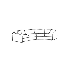 Ella Sectional Sofa by Stylus - two piece pie sectional - Whats New Furniture Portland OR