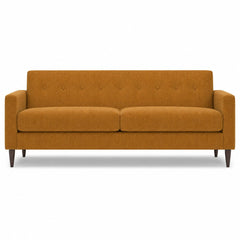 Elroy Sofa in Tempest Gold golden ochre fabric - mid-century modern sofa by Stylus - What&