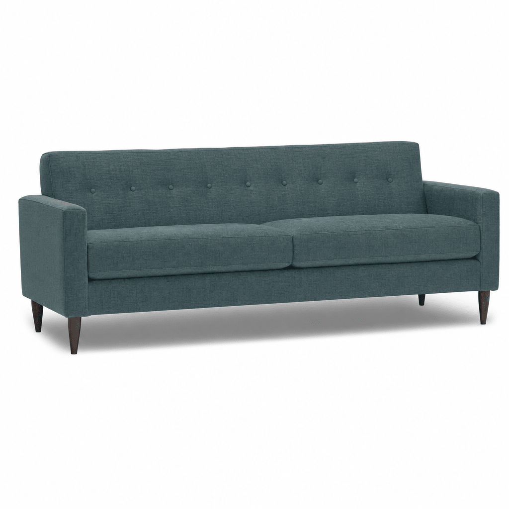 Elroy Sofa in Nile Ocean front view - sofa by Stylus - Whats New Furniture Portland OR