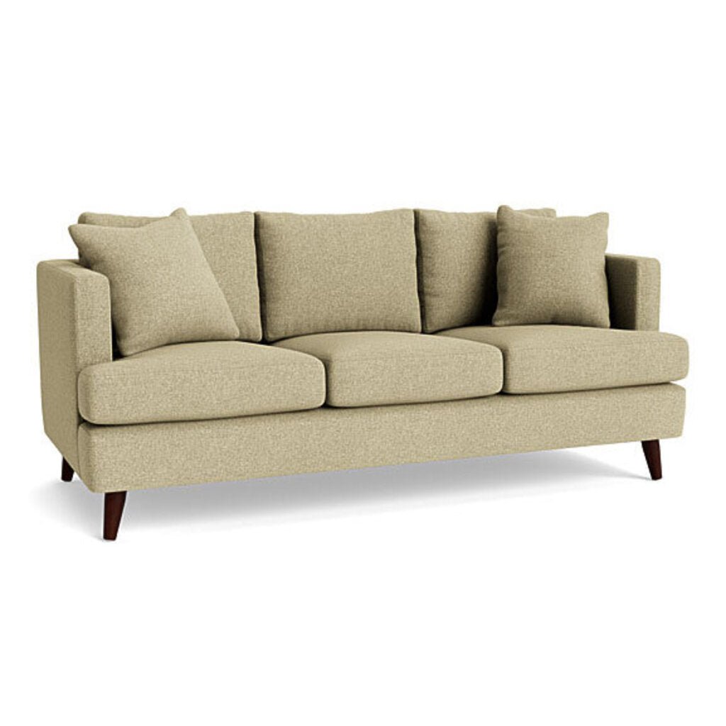 Enya Contemporary Sofa in Element Sandstone variant side angle - Pacific Northwest sofa by Stylus - Whats New Furniture Portland OR