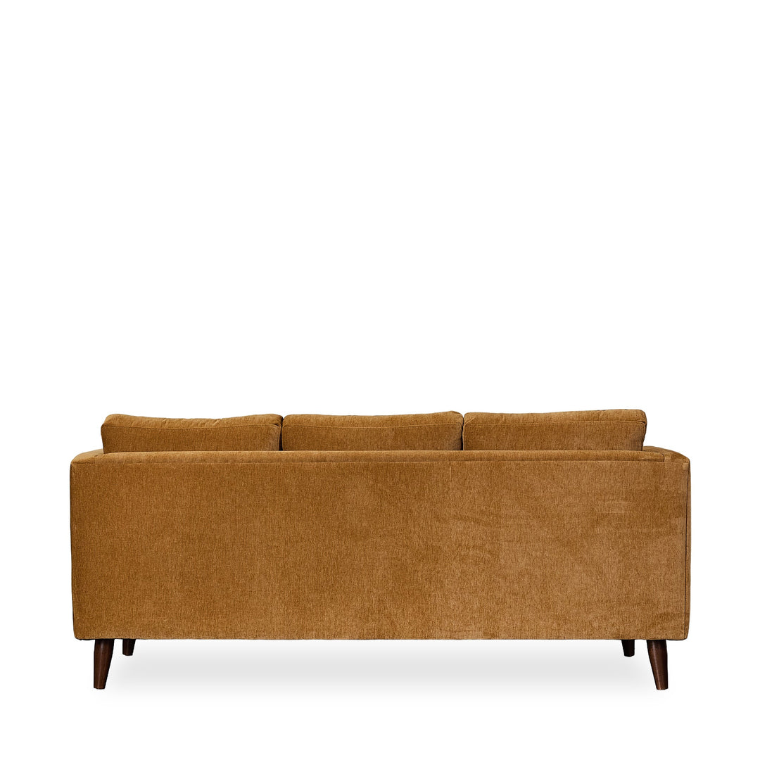 Enya Contemporary Sofa in Tempest Gold back view - Pacific Northwest sofa by Stylus - Whats New Furniture Portland OR