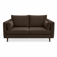 Fitz Apartment Sofa in Mythic Chocolate - mid-century channel-arm sofa by Stylus - Whats New Furniture Portland OR