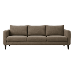 Fitz Modern Sofa in Kenley Indigo detail view - mid-century channel-arm sofa by Stylus - Whats New Furniture Portland OR