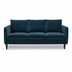 Fitz Modern Sofa in Kenley Indigo - mid-century channel-arm sofa by Stylus - Whats New Furniture Portland OR
