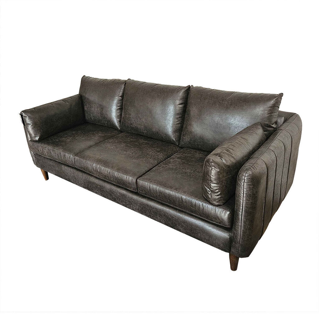 Fitz Modern Sofa in Steel side angle - Pacific Northwest sofa by Stylus - Whats New Furniture Portland OR