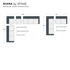 Giana Custom Sofa / Sectional - Whats New Furniture - Portland, Oregon