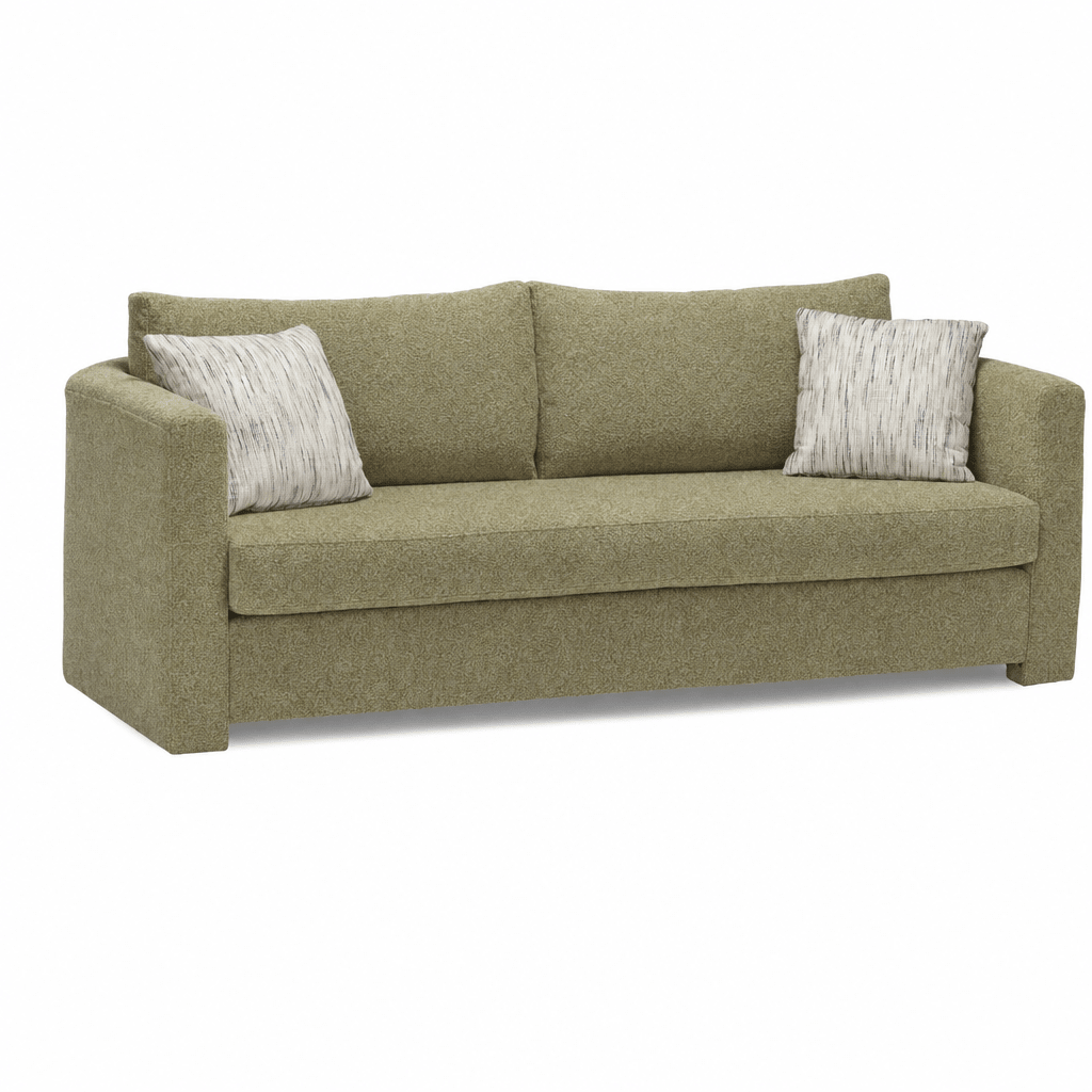 Indy Sofa in Wooly Mammoth front view - sofa by Stylus - Whats New Furniture Portland OR