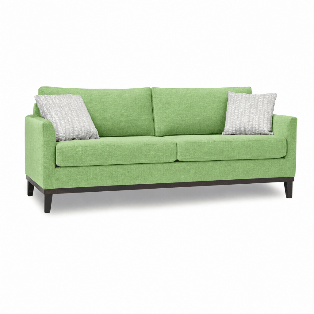 Inga Sofa in Marley Basil front view - sofa by Stylus - Whats New Furniture Portland OR