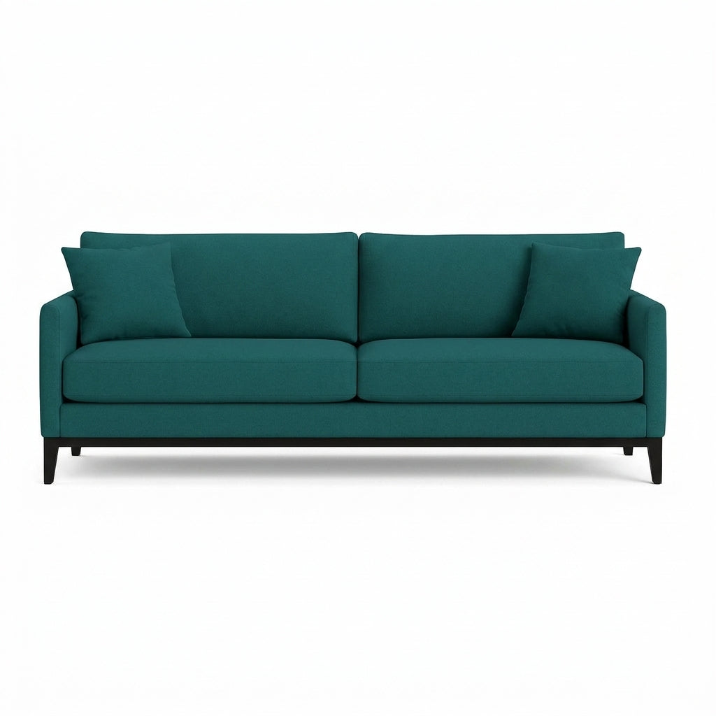 Inga Sofa in Merit Teal variant front view - Pacific Northwest sofa by Stylus - Whats New Furniture Portland OR