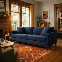 Inga Sofa in Mythic Eclipse fabric colorway lifestyle setting - Pacific Northwest sofa by Stylus - Whats New Furniture Portland OR