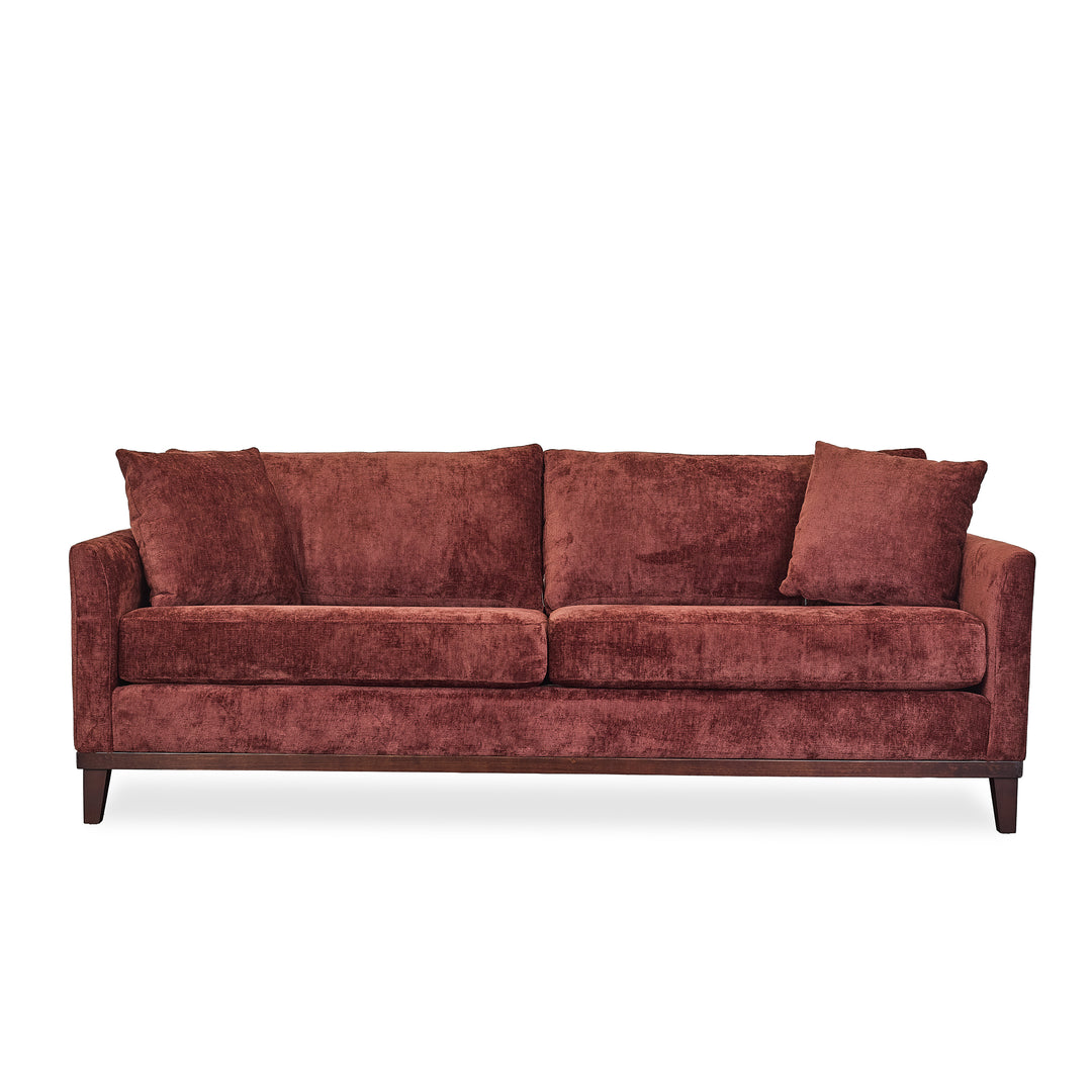 Inga Sofa in Rust front view - Pacific Northwest sofa by Stylus - Whats New Furniture Portland OR