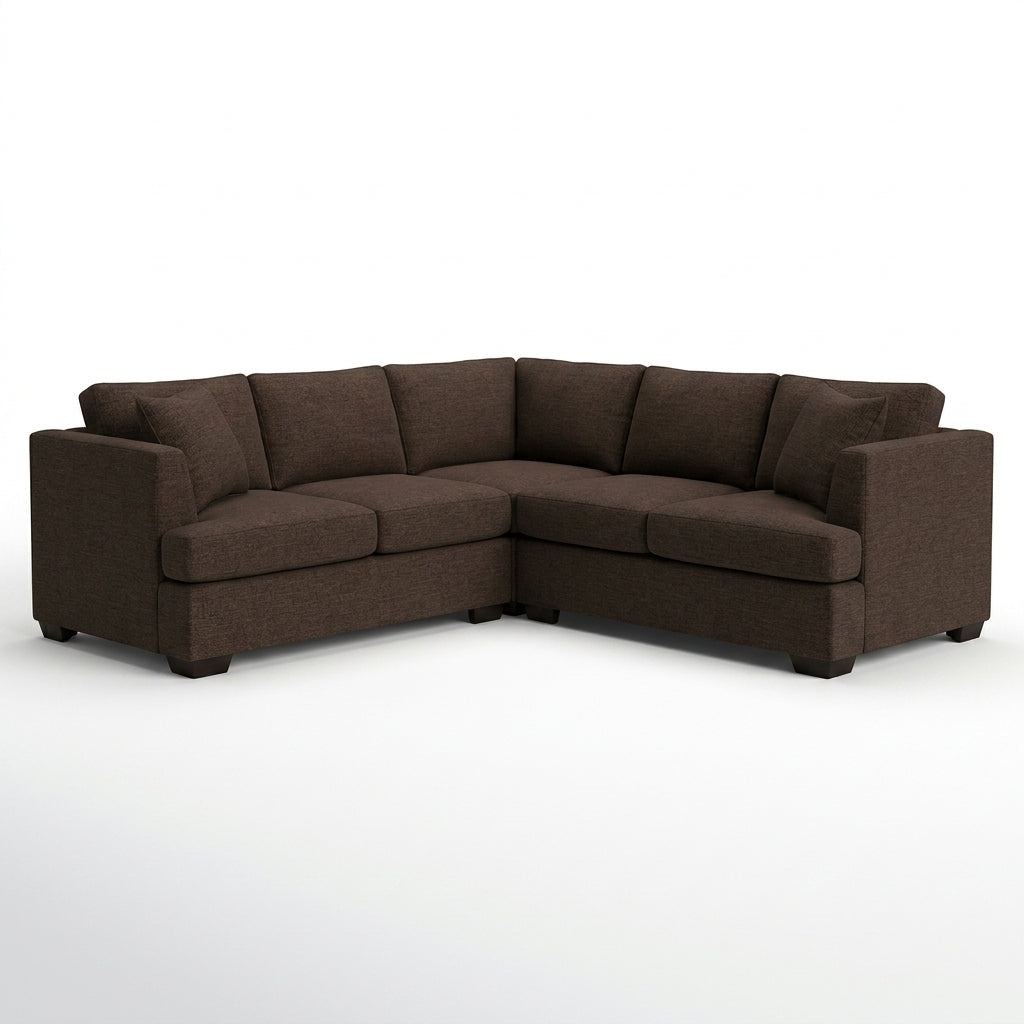 Jema Sectional Sofa in Levi Raisin front view - sectional by Stylus - Whats New Furniture Portland OR