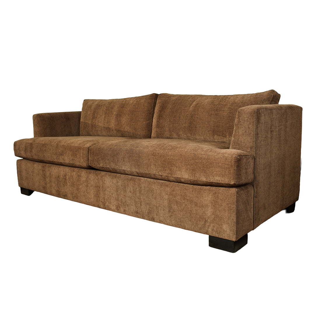 Jema Sofa in Serenity Desert-Palm side angle - mid-century track-arm sofa by Stylus - Whats New Furniture Portland OR