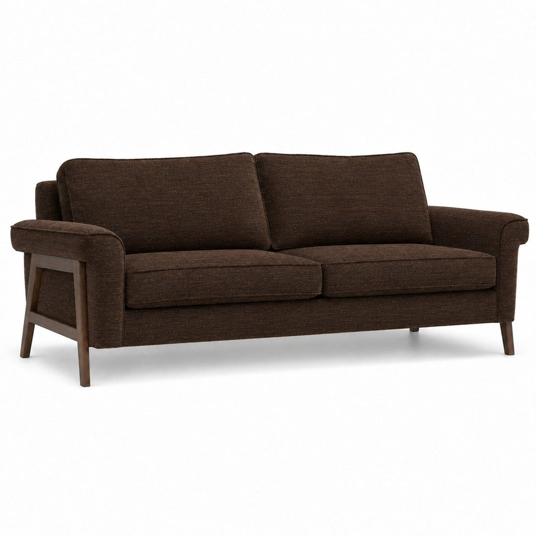 Johan Sofa in Paso Spice — studio front view - johan sofa by Stylus - Whats New Furniture Portland OR