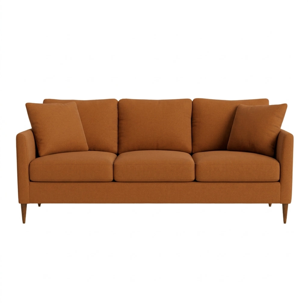 Josie Sofa in Nexus Toffee by Stylus - mid-century modern sofa at Whats New Furniture Portland