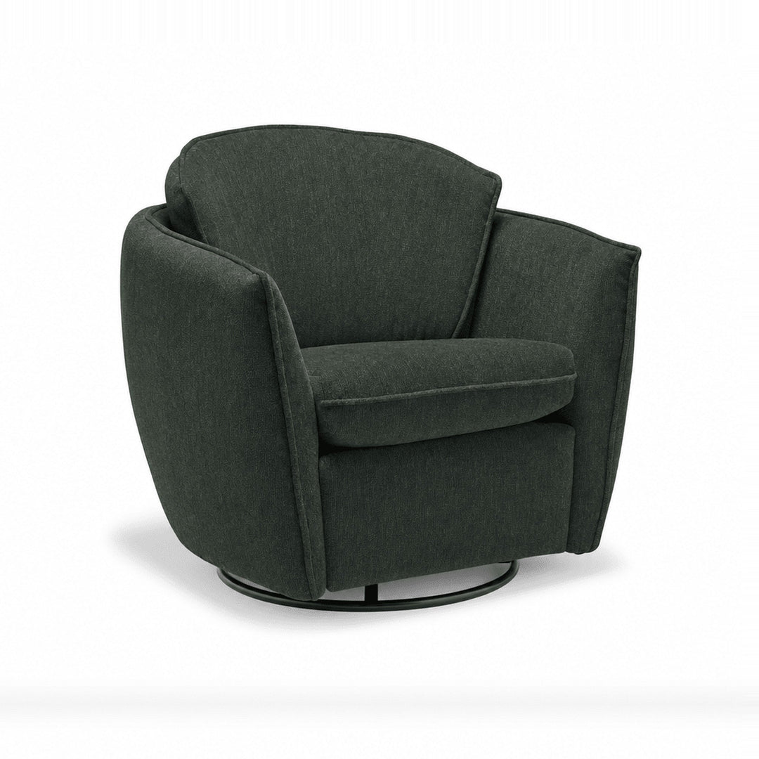 Luna Swivel-Glider Chair in Dream Goddess — studio front view - Stylus - Whats New Furniture Portland OR