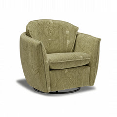 Luna Swivel-Glider Chair in Junction Cumin — studio front view - Stylus - Whats New Furniture Portland OR