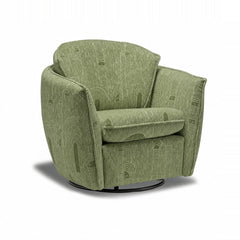 Luna Swivel-Glider Chair in Junction Thyme — studio front view - Stylus - Whats New Furniture Portland OR