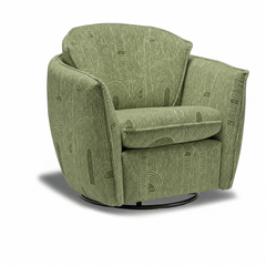 Luna Swivel-Glider Chair in Junction Thyme front view - chair by Stylus - Whats New Furniture Portland OR