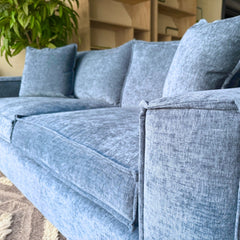 Rags Sofa in Nile Ocean fabric detail - Pacific Northwest sofa by Stylus - Whats New Furniture Portland OR