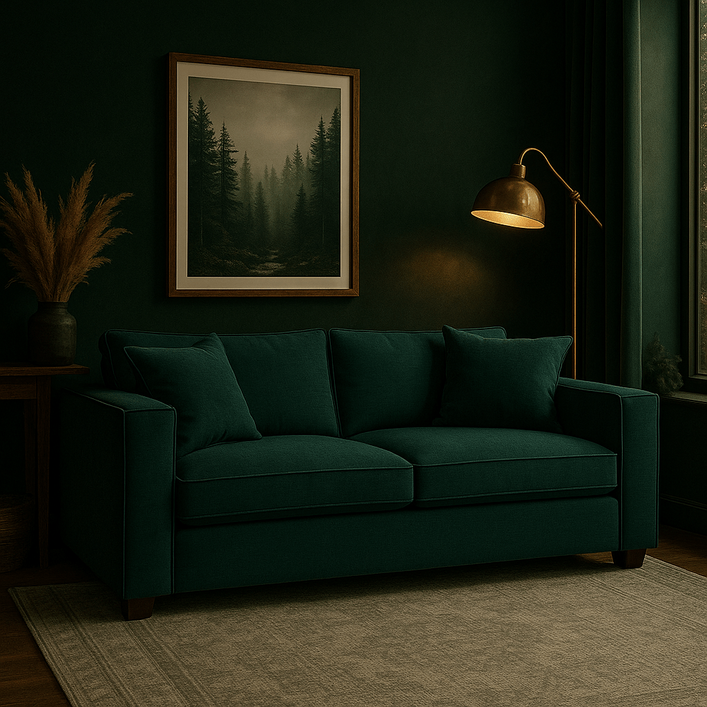 Rags Sofa in Nile Ocean secondary lifestyle setting - Pacific Northwest sofa by Stylus - Whats New Furniture Portland OR