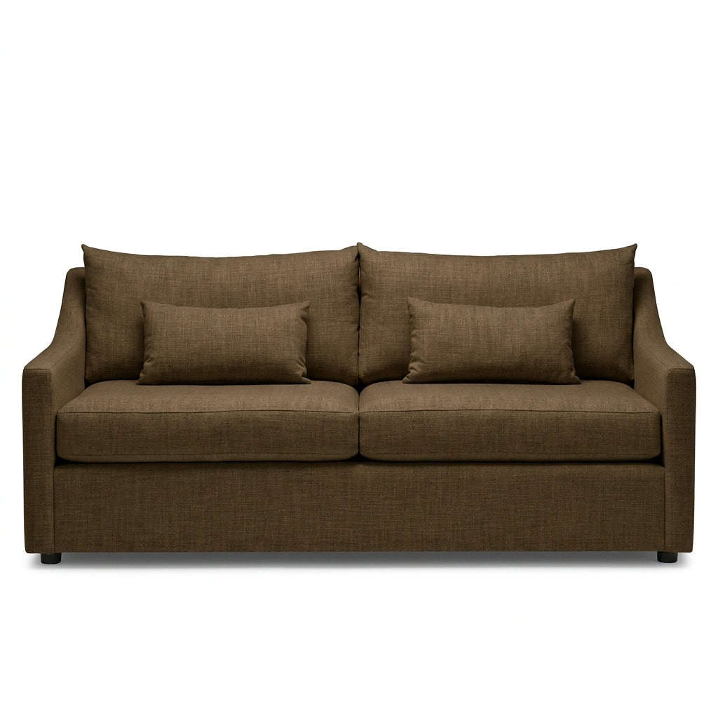 Ricci Sofa in Levi Cafe front view - sofa by Stylus - Whats New Furniture Portland OR