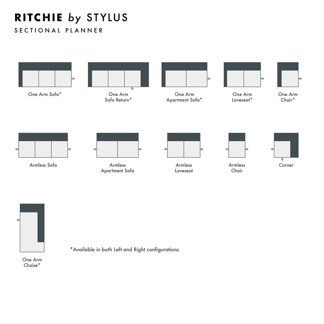 Ritchie Custom Sofa / Sectional configuration shot - custom sofa sectional by Stylus - Whats New Furniture Portland OR