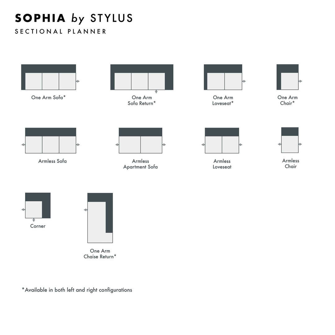 Sophia Custom Sofa / Sectional configuration shot - custom sofa sectional by Stylus - Whats New Furniture Portland OR
