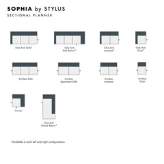 Sophia Custom Sofa / Sectional configuration shot - custom sofa sectional by Stylus - Whats New Furniture Portland OR