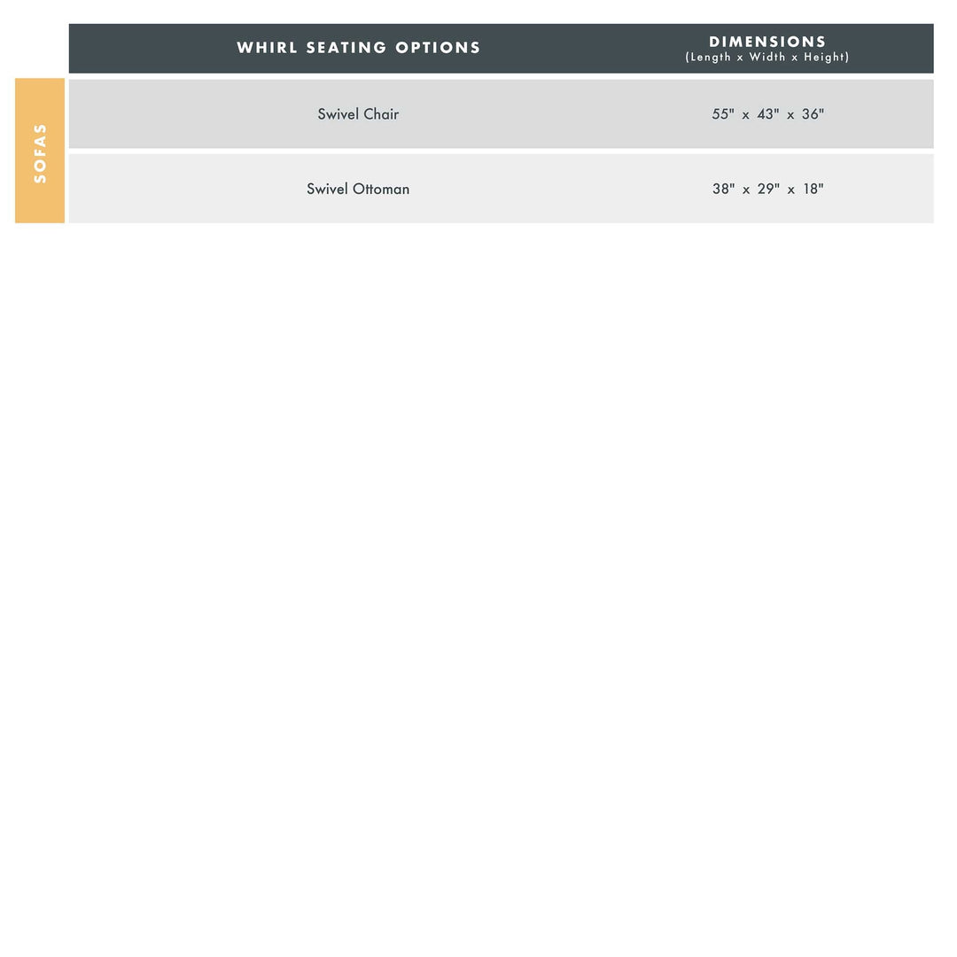 Whirl Custom Swivel Chair & Ottoman - Whats New Furniture - Portland, Oregon