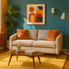 Wilson Apartment-Size Sofa in Analogy Stone room setting - Pacific Northwest apartment sofa by Stylus - Whats New Furniture Portland OR