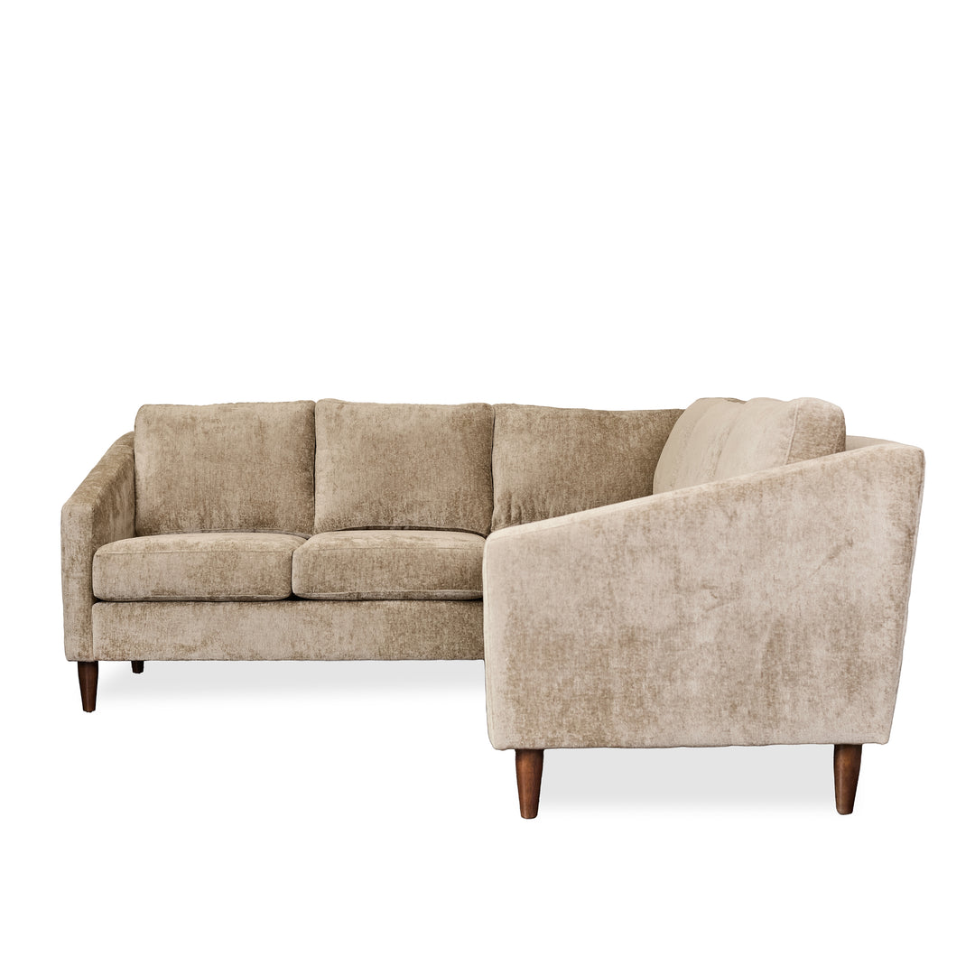 Wilson Corner Sectional in Avery Safari detail view - mid-century corner sectional by Stylus - Whats New Furniture Portland OR