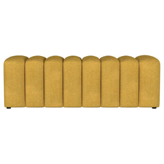 Summer Fabric Upholstered Tufted Accent Bench Mustard Yellow - What&