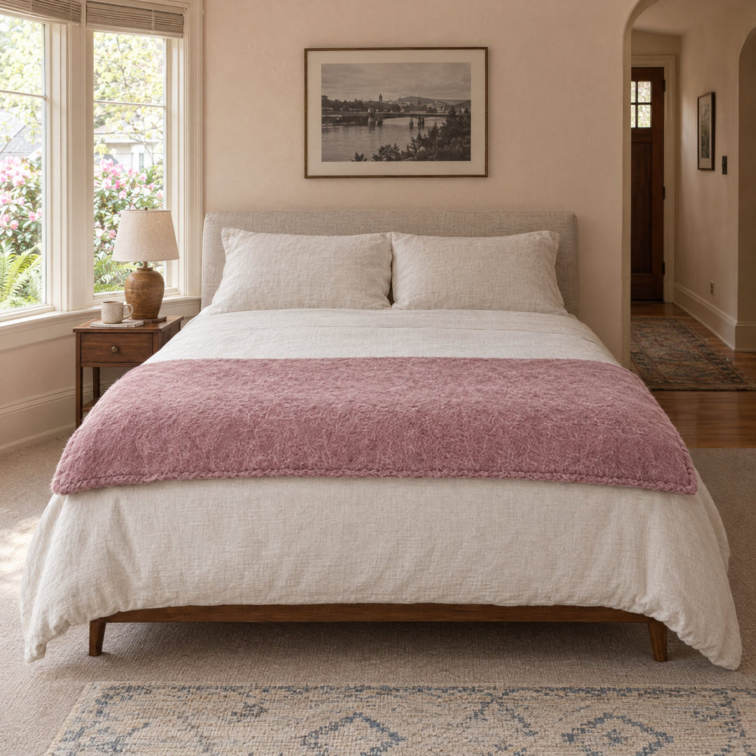 Summit Petite Duvet with Insert in Dusty Rose styled in a Portland home - Whats New Furniture