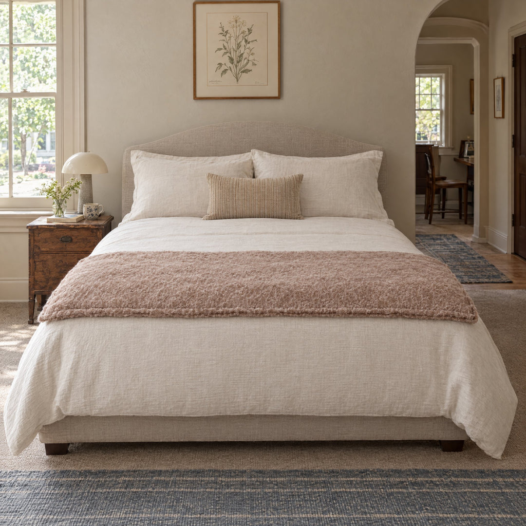Summit Petite Duvet with Insert in Natural styled in a Portland home - Whats New Furniture