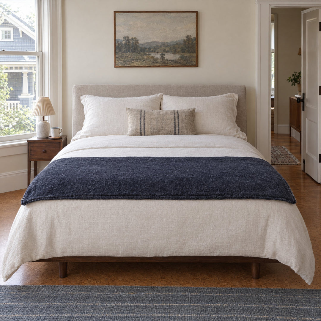 Summit Petite Duvet with Insert in Navy styled in a Portland home - Whats New Furniture