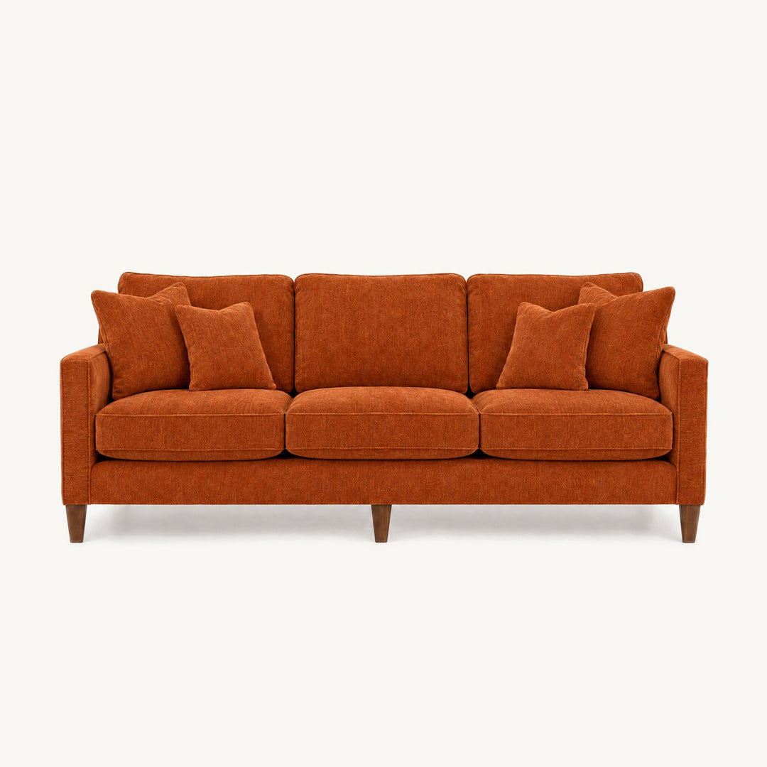 Summit Sofa in Lush Papaya - studio front view - Stanton - Whats New Furniture Portland OR
