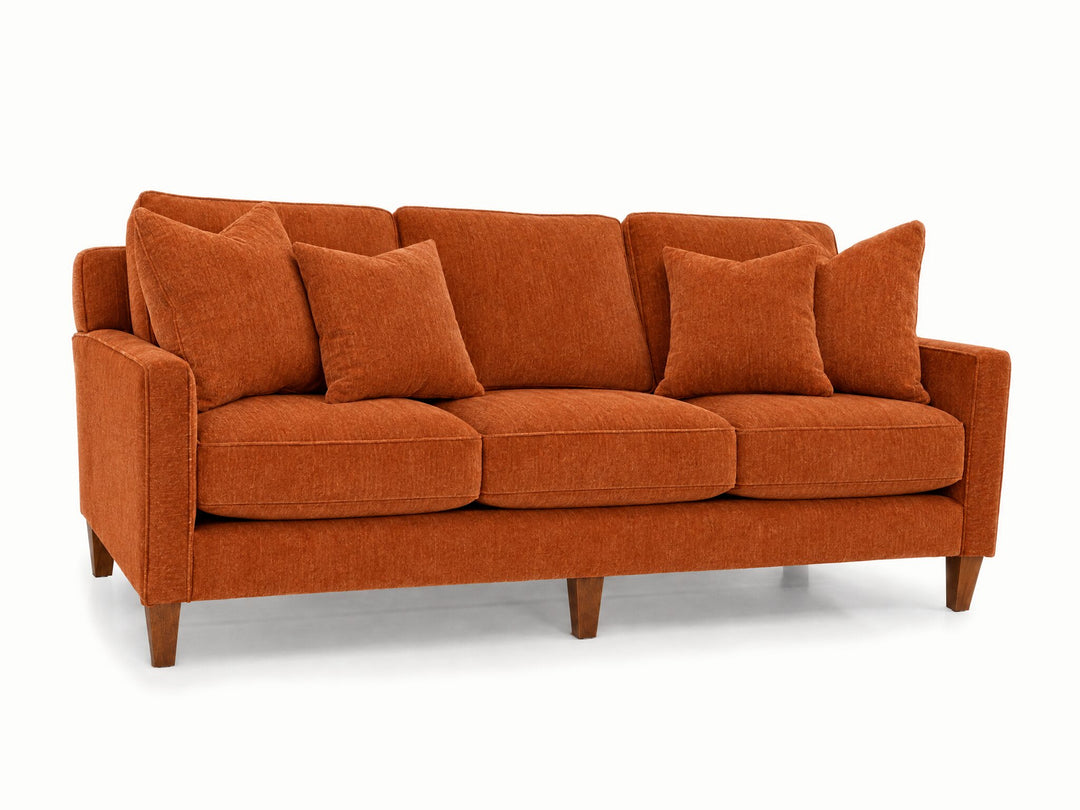 Summit Sofa in Lush Papaya - studio three-quarter view - Stanton - Whats New Furniture Portland OR