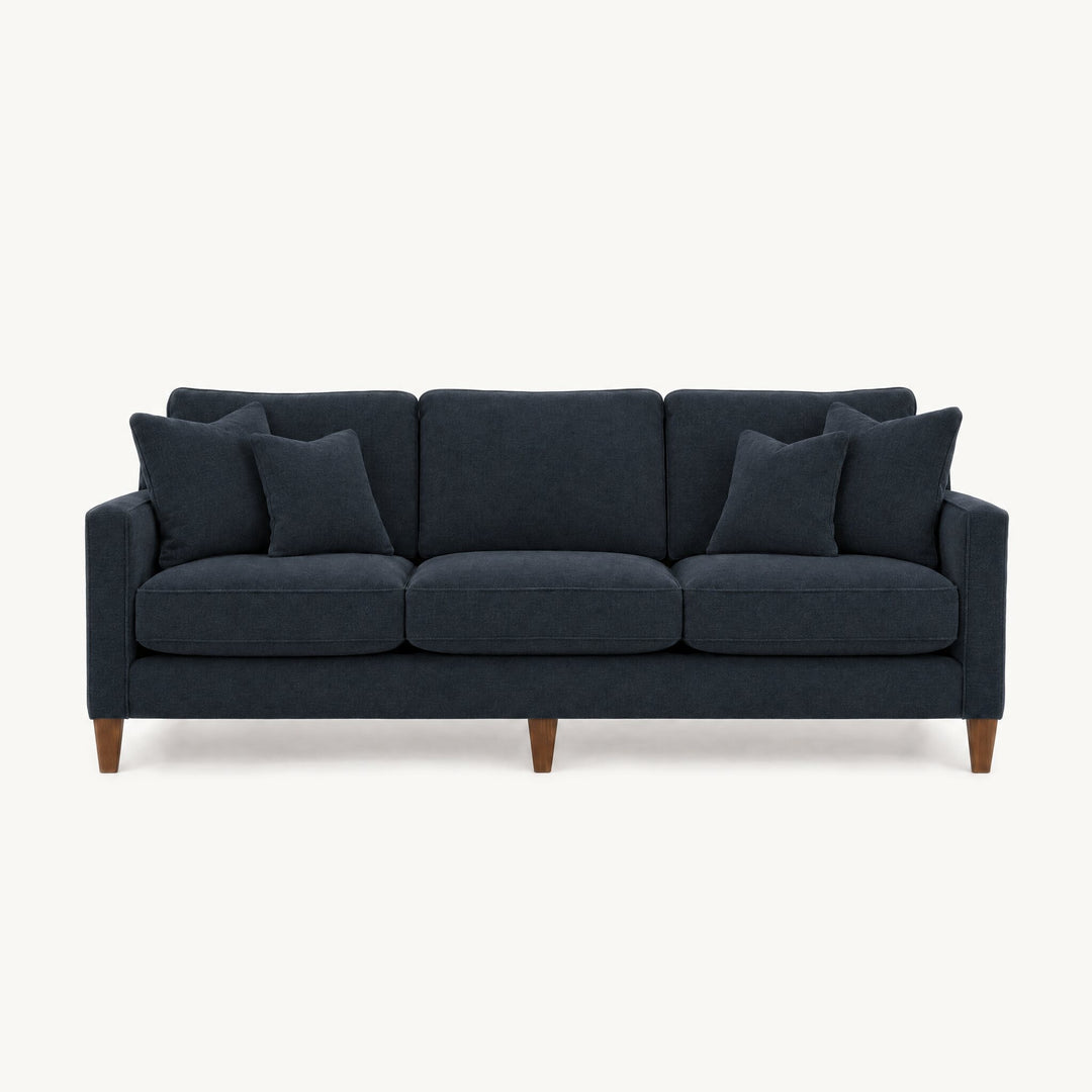 Summit Sofa in Peyton Navy - studio front view - Stanton - Whats New Furniture Portland OR