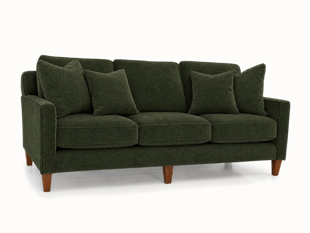 Summit Sofa in Rizz Moss - studio three-quarter view - Stanton - Whats New Furniture Portland OR