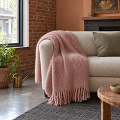 Summit Throw in Dusty Rose styled in a Portland home - Whats New Furniture
