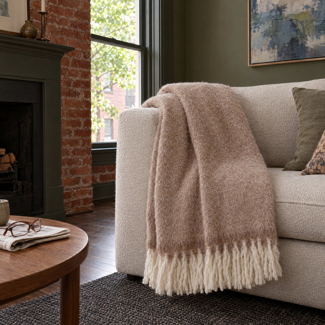 Summit Throw in Natural styled in a Portland home - Whats New Furniture