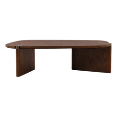 Suzette Coffee Table - Freeform Top in Dark Brown - back studio view - Coffee Table by Dovetail - Whats New Furniture Portland OR
