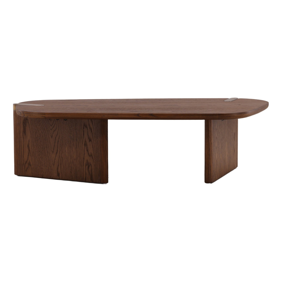 Suzette Coffee Table - Freeform Top in Dark Brown - front studio view - Coffee Table by Dovetail - Whats New Furniture Portland OR